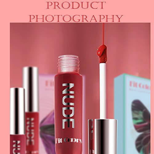 Dulele 6Pcs Matte Smooth Liquid Lipstick Set, Pigmented Velvet Lip Gloss, Non-Stick Cup Dark Red Nude Color Lip Stain Makeup Gift Set For Girls And Women #TOP2