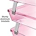 Acrimet Facility 4 Tier Letter Tray, Side Load, Letter Size/A4, Desktop File Organizer, Plastic (Clear Pink)