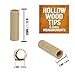 Rollers Hollow Wood Tips- 12 Pack- Variety Sizes- Cigarette, Cigar, Rolls,(RYO Tips) with Tube and GlueGar (8.5mm)
