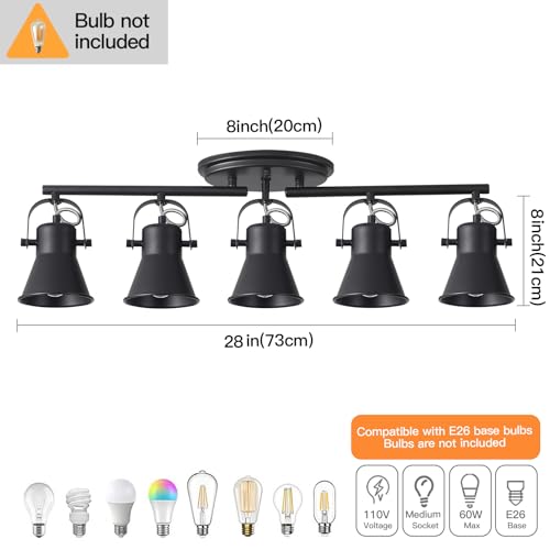 Keesfu5lighttracklightingkitblacksemiflushmountceilinglightwith5rotatablelightheadsmodernaccentlightingforlivingroombedroomhallwayartwallbathroomkitchen5light  Urban Country Home Decor Keesfu 5 light track lighting kitblack semi flush mount ceiling light with 5 rotatable light headsmodern accent lighting for livingroombedroomhallwayart wallbathroomkitchen5 light  urban country home decor