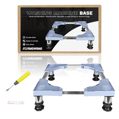 Mini support de machine à laver avec 4 pieds solides (10-17 cm de haut), base réglable pour réfrigérateur/congélateur, plate-forme à linge multifonction pour appareils ménagers, charge maximale de 200