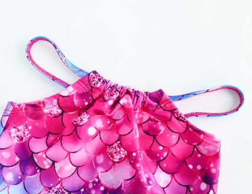 Image of TENVDA Girls Swimsuit 2-Piece Halter Tankini Set Beach Sport Bathing Suit UPF 50+ Swimwear