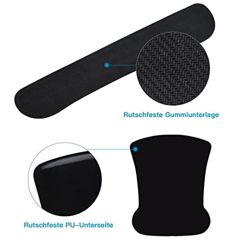 AOKSUNOVA Alfombrilla de ratón ergonómica con apoyo para la palma de la mano y reposamuñecas para ratón y teclado, juego de alfombrilla de ratón con soporte para la muñeca - imagen 6