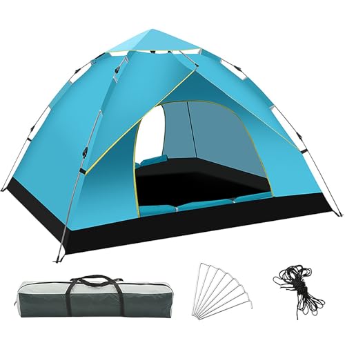 Carpa portátil para camping 3-4 personas, resistente al agua miniatura 1