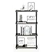 Furinno Turn-N-Tube 4-Tier Multipurpose Shelf Display Rack, Square Tube, French Oak Grey/Black
