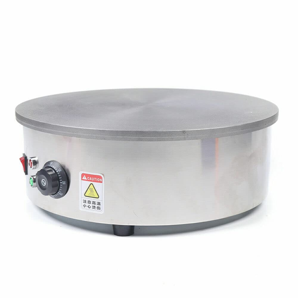 Máquina de crepes profesional de 45 cm, 2800 W, 150 – 2800 ℃ para crepes, pancake, jamón de palatina