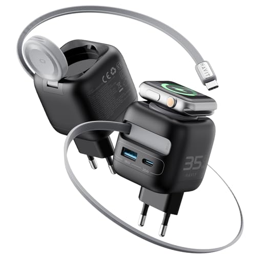 havit Caricatore USB-C da 35 W con cavo retrattile