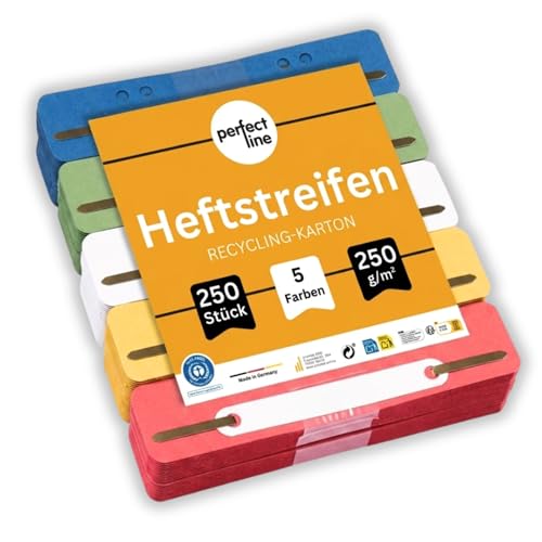 perfect line - 250 Heftstreifen Pappe, Aktendulli aus recycling...