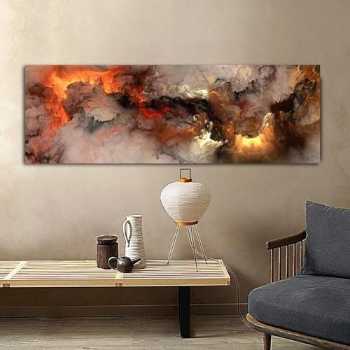 Peinture paysage nuage en art mural : une invitation à la rêverie pour votre salon