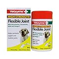 Vetzyme | High Strength Flexible Joint Tablets for Dogs, Promotes Supple and Mobile Joints | Tasty Chicken Treats with Glucosamine & Omega 3 (90 Tablets)
