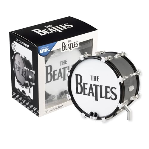 Grupo Erik Battery Lamp - The Beatles Gifts for Men & for Women | Desk Lamp Table Mood Light Gaming Light | Drum Music Gifts Cool Room Decor The Beatles Merchandise