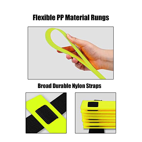 Uamlvcn Sport Agility Ladder Soccer Training With Equipment Bag Fitness Or Speed Agility Training For Training Football Soccer Basketball Athletes And Teens Or Kids Yellow 7M #TOP1