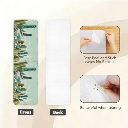 Alfombras antideslizantes para escaleras interiores con estampado floral 4