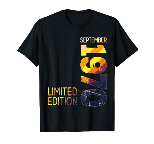 September 1970 Retro 1970 Vintage Year 1970 Limited Edition T-Shirt