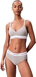 Calvin Klein Damen Bralette Lift mit Logobund, Grau (Grey Heather), M
