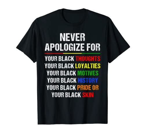 Never Apologize For Your Blackness Black History Month 2023 Camiseta