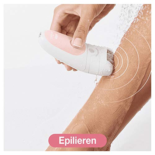 Braun Silk-épil 5 Beauty-Set, Epilierer Damen / Haarentferner, Aufsätze für Rasierer, Peeling, Reinigung für Gesicht und Körper, Tasche, 5-895, weiß/flamingo - Image 4