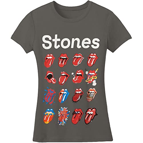 Rolling Stones The T-shirt No Filter Evolution pour Adultes Unisexe, Gris / Carbone, XS - Les Beatles, Paul McCartney, John Lennon, RIngo Starr, George Harrison Rolling Stones The T-shirt No Filter Evolution pour Adultes Unisexe, Gris / Carbone, XS