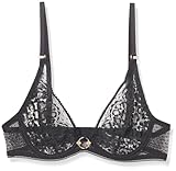 Aubade Damen Illusion Fauve BH, Undurchsichtige, Schwarz, 80D