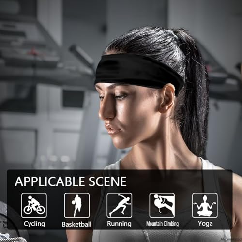 Image of Forchrinse Sport Headband for Men Women 6 Pack Workout Sweatband Moisture Wicking Headband Travel Hair Wrap