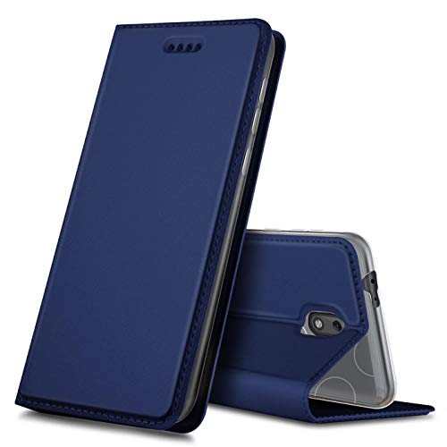 Verco Funda para Nokia 1.3 PU Cuero Flip Folio Carcasa Soporte Plegable Ranuras para Tarjetas para teléfono móvil Nokia 1.3 Cubierta, Azul Marino