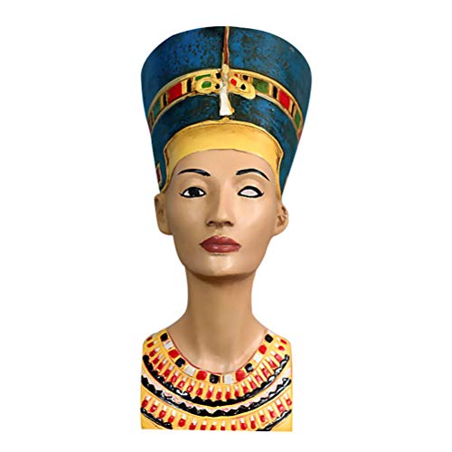 Statuette Néfertiti Résine Aspect Bronze - Signes Grimalt - Figurine égyptienne