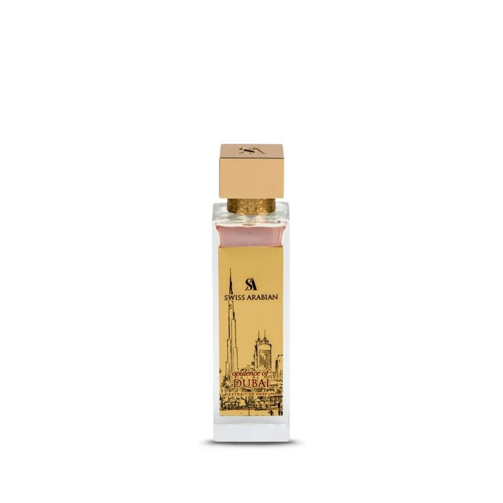 Swiss Arabian Opulence of Dubai Extrait de Parfum, 100ml, Premium Quality Perfume, Women and Men’s Fragrance, Spicy, Gourmand, Woody Luxurious Blend Perfume for Men and Women