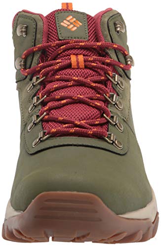 Columbia mens Newton Ridge Plus Ii Waterproof hiking boots, Hiker Green/Marsala Red, 16 US