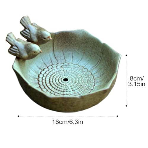 Bain d'oiseaux extérieur céramique rétro pour colibri abeille