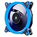 UNYKAch Ventilador Ordenador CANDY 20 RING LED Azul, 120 mm, Ultra Silencioso, con Soporte de Goma y 7 Aspas