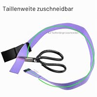 Mile High Life Passend zugeschnitten Leinwand Webgürtel Größe bis zu 1,32 m mit Flip-Top Feste Militärschnalle (Blau) – Ansicht 3