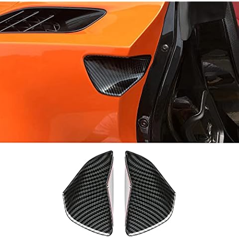 KoLeddy for Corvette C7 Carbon Fiber Look Door Handle Trim Accessories for 2014-2019 Chevrolet Corvette C7 Cover