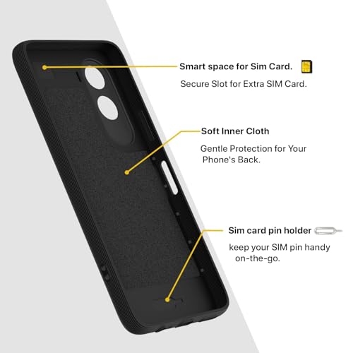 Image of Shockproof Case Compatible with Poco C85x 5G / Mi Redmi A7 Pro 5G | Full Camera Protection | TPU Flexible Back Cover for Poco C85x 5G / Mi Redmi A7 Pro 5G (Matte Black)