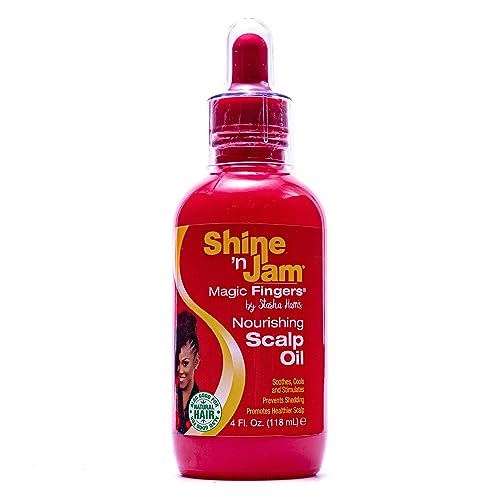Ampro Shine-n-Jam Magic Fingers - Aceite nutritivo para el cuero cabelludo, hidrata intensamente y calma las zonas secas o sensibles, formulado con aceites naturales y nutrientes, promueve un cabello