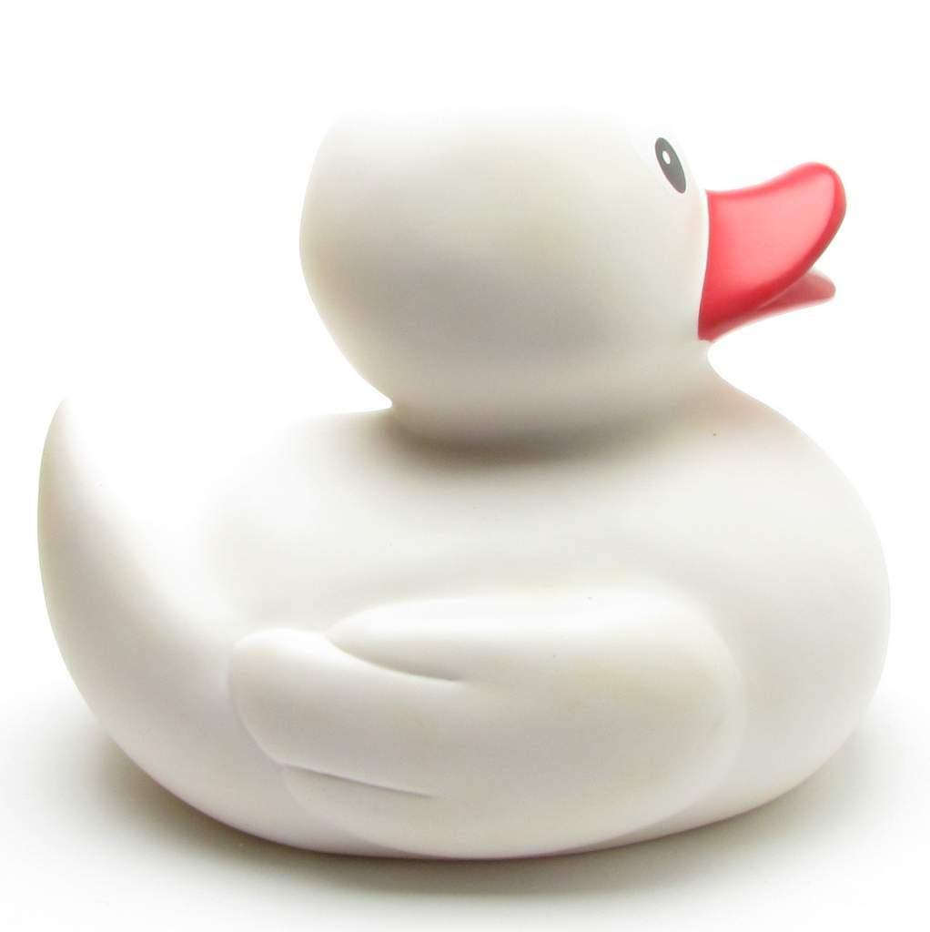 Duckshop XXL-Badeente Charlotte - weiß I Quietscheente I L: 30 cm