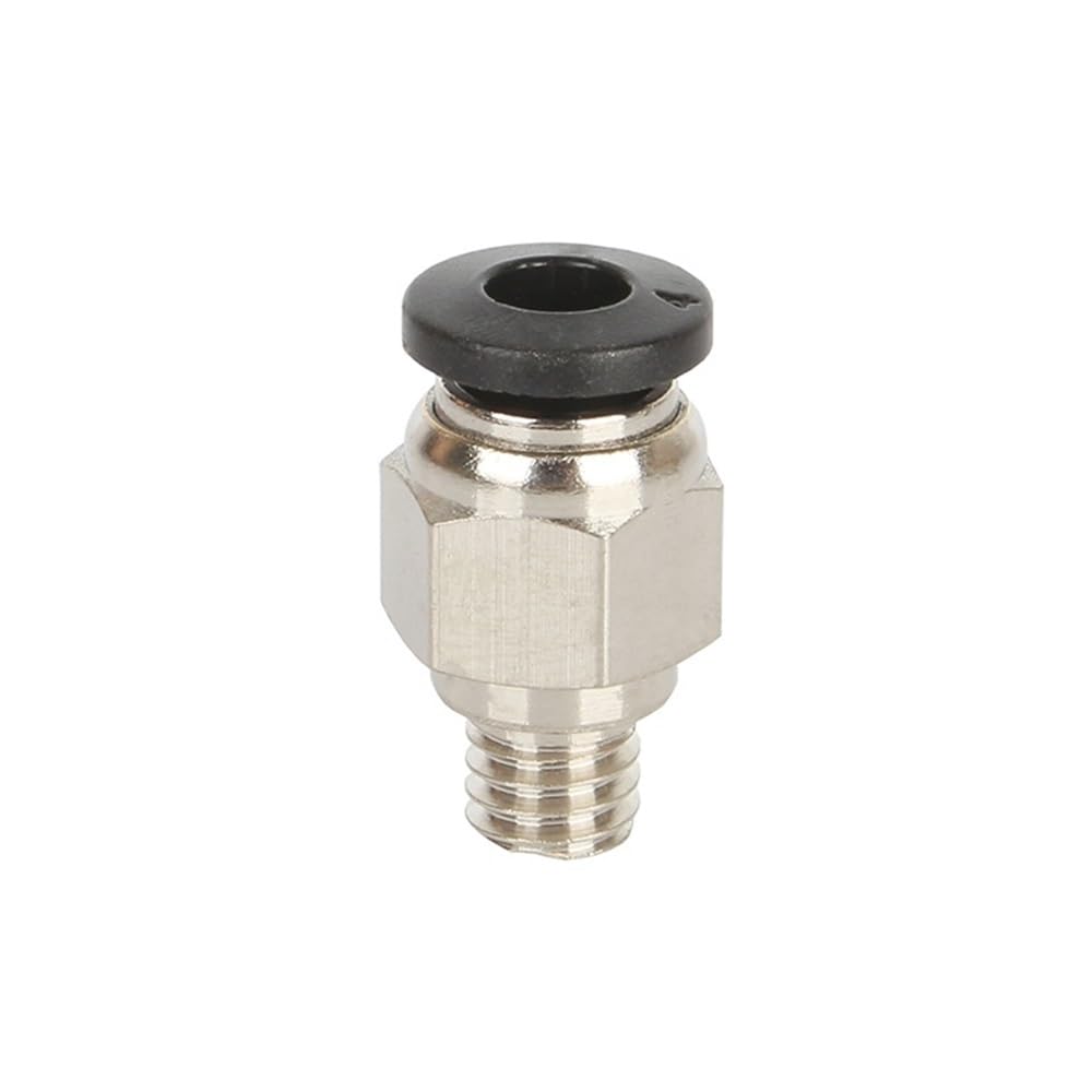 Gaojudaf Black 3D Printer Tube Connector 2Pcs B0wden Quick Jointer, 3D Printers Parts Pneumatic Connectors, Pc4 M6 Fittings Ptfe Tube Coupler For 1.75/3Mm Pipe(Black)
