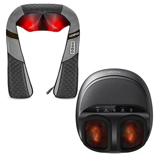 RENPHO Neck Shoulder Massager with Heat Foot Massager Machine with Heat