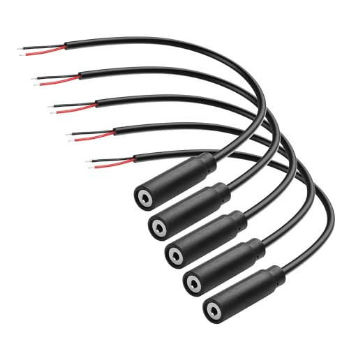 YAODHAOD Câble audio TS de rechange 3,5 mm 2,5 mm vers fil nu mono canal audio, plug Pigtail Open End Audio Cable pour casque microphone réparation 30 cm (prise TS 2,5 mm 2 pôles)