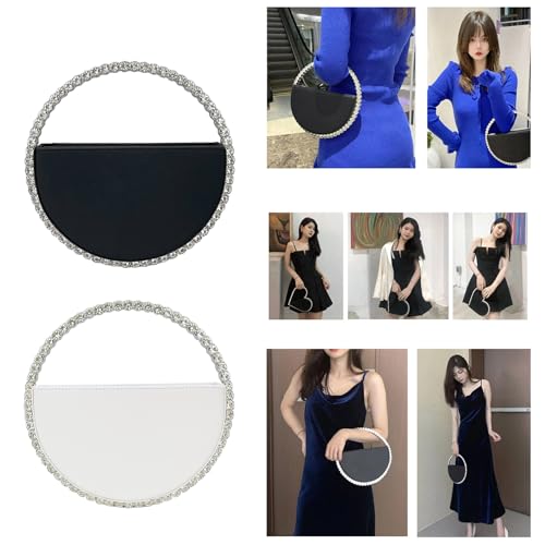 Elegant Round Evening Bag Fashion Handbag For Women With PU Leather Top Handle Bag for Wedding Party2