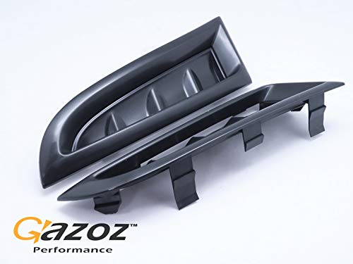 GAZOZ PERFORMANCE Subaru Exterior Accessories - Replacement Front Bumper Side Vent Covers RH+LH for 2006-2007 Subaru Impreza WRX STI, 06 07 Subaru STi GDF - Black Prime