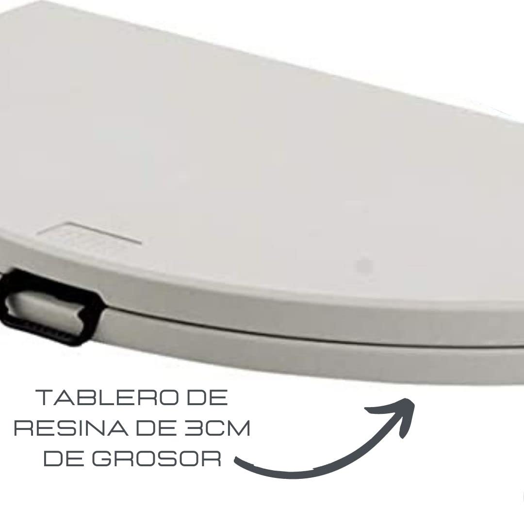 Mesa de resina plegable rectangular color blanco crudo de 240x76x74cm, chasis tubular 25mm pintado EPOXI, sin mantenimiento ,fácil almacenaje, ideal para reuniones con familiares o amigos.