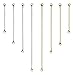 #N/A Extender Chain Set Halskette Armband Edelstahl Zubehör DIY Schmuckherstellung mit Verschlüssen Schleuder Schnalle,8 Stücke gemischtes Gold und Silber