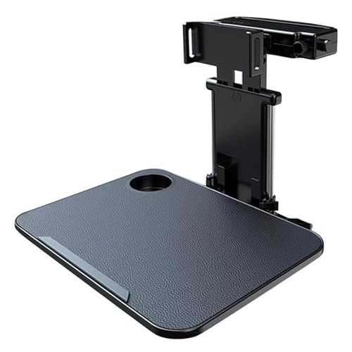 RV Table, Foldable Car Seat Tray Table, Multifunctional Adjustable Folding Car Table Travel Tray, Car Seat Tray for Travel, Back Seat Headrest Tray(Black)