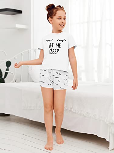 Image of Kingdenergy Girls Summer Cute Print Shorts Set T-Shirt and Short Pant 2 Piece Outfits Clothing Sets
