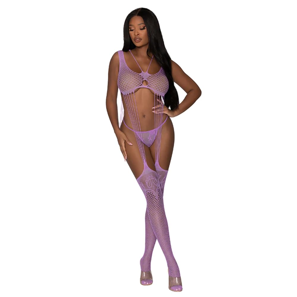 Magic Silk Bodystocking-S163LAV1SZ Lavender One Size