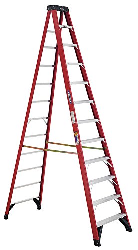 Werner Stepladder,Fiberglass,12 ft H,375 lb Cap