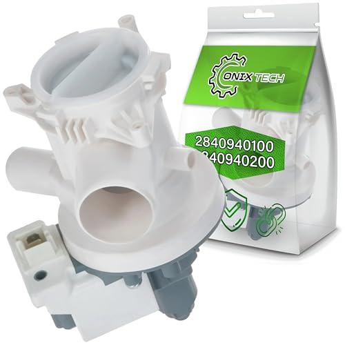 Bomba de Desagüe para Lavadora 30W 220/240V 50HZ 0,33A con Código Original 2840940100 2840940200 2863200900 288040200 2880401800 para Beko para Blomberg para Arcelik - Garantía de 5 Años - ONIX TECH