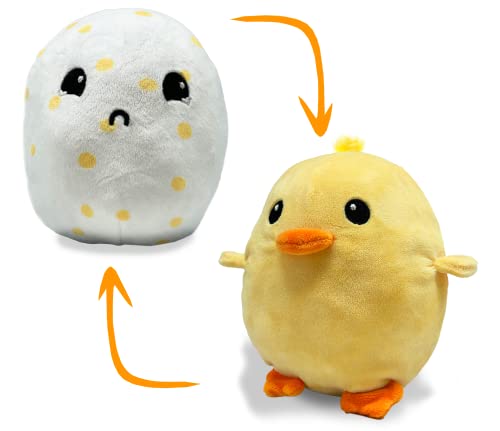 Hatchkinz | Reversible Chick to Egg Plushie | Happy + Sad | Show Your Mood | Stress Relief Plush 7'