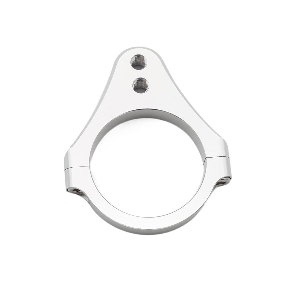 Ammortizzatore Sterzo Moto In Alluminio CNC | Stabilizzatore Universale Per Kawasaki, Suzuki - Argento