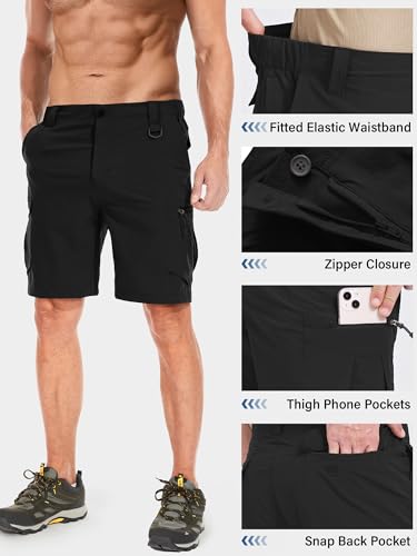Toomett Mens Hiking Cargo Shorts Quick Dry Lightweight Travel Fishing Camping Golf Shorts with Multi Pockets3